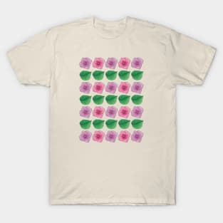 Hydrandea pattern T-Shirt